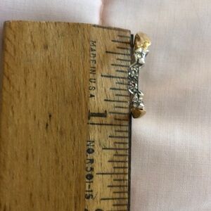 Beautiful 14k gold band with small diamonds-